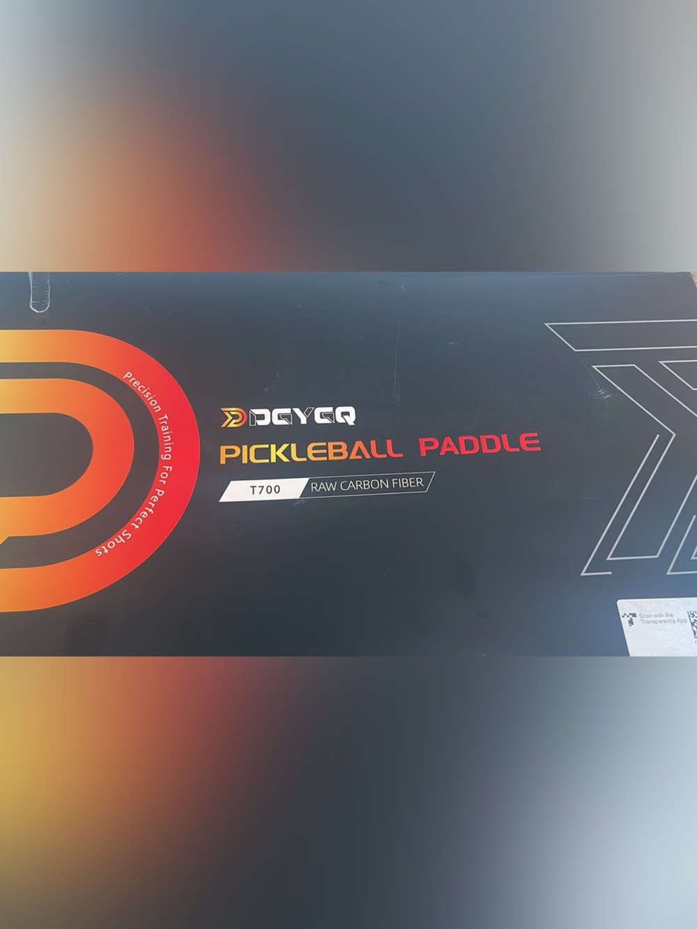 DGYQQ Pickleball Paddle T700 - Black with Orange/Red Accent